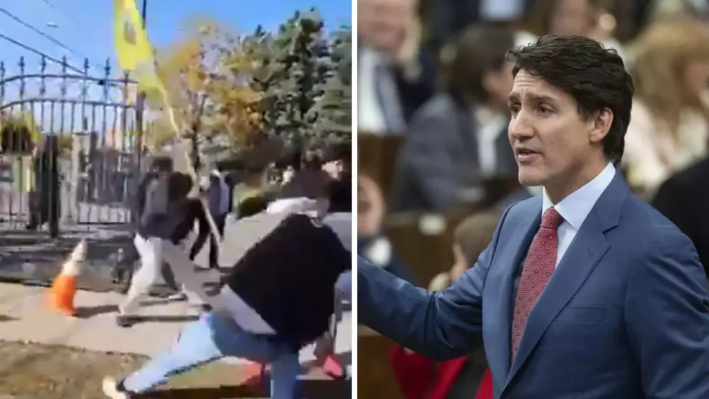 Trudeau Condemns Hindu Temple Attack, Sidesteps Khalistani Link